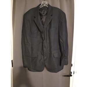 Andrew Fezza Fusion‎ Black Silk Blazer. Men's 44L Jacket, Formal Business Coat